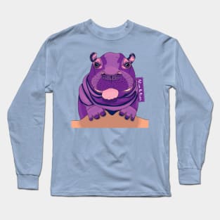 Smiley Hippo Long Sleeve T-Shirt